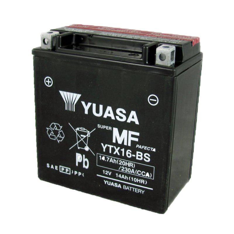 Motorbike Battery Plymouth Yuasa YTX16-BS